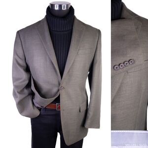 MICHAEL KORS Mens Blazer Sport Coat Casual Two Button Jacket Size 40R Poly/linen